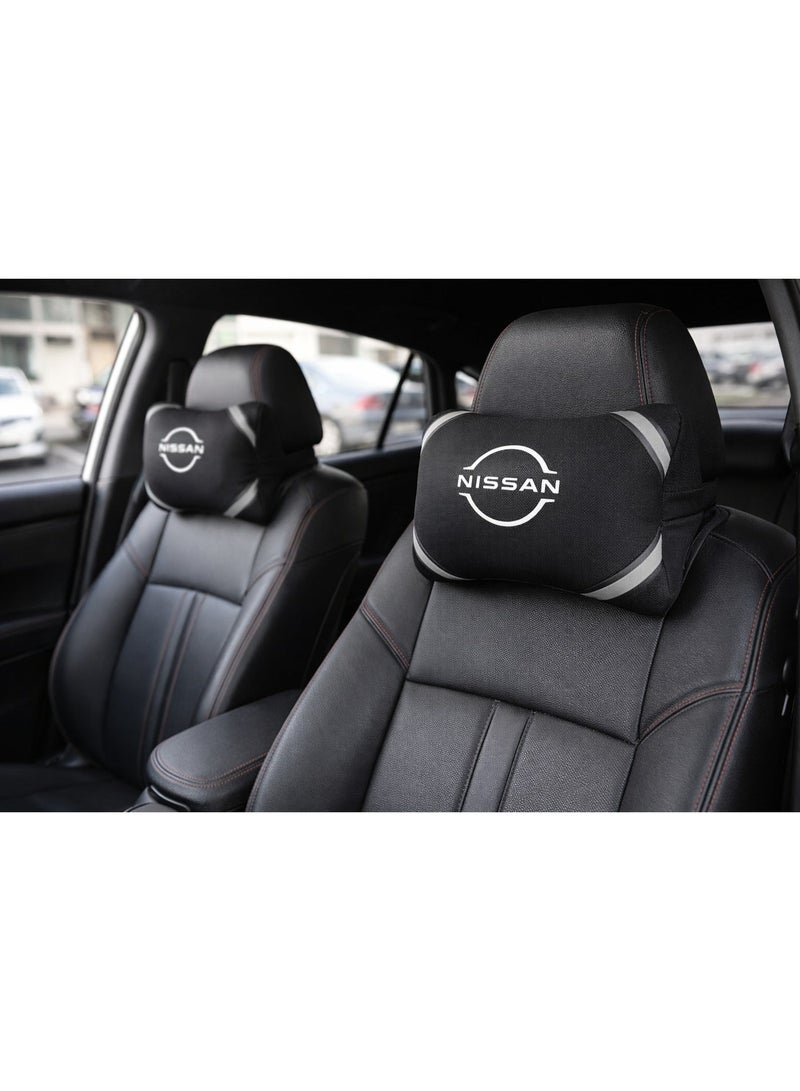 Nissan Pair of Car Neck Support Pillows – Compatible with Nissan - Image 1